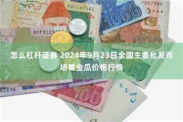 怎么杠杆证券 2024年9月23日全国主要批发市场黄金瓜价格行情