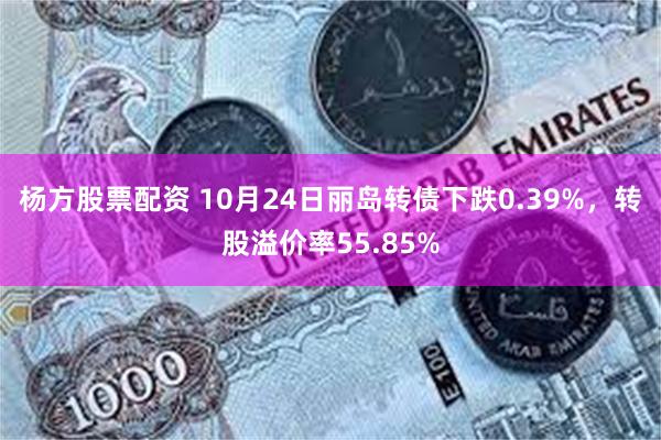 杨方股票配资 10月24日丽岛转债下跌0.39%，转股溢价率55.85%