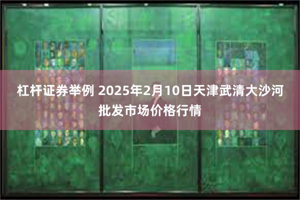 杠杆证券举例 2025年2月10日天津武清大沙河批发市场价格行情