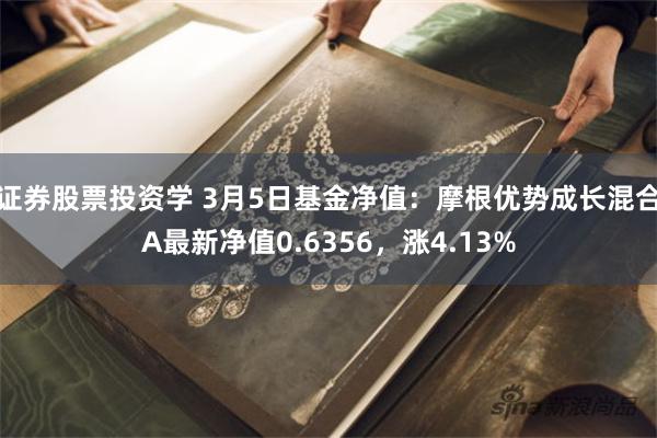 证券股票投资学 3月5日基金净值：摩根优势成长混合A最新净值0.6356，涨4.13%